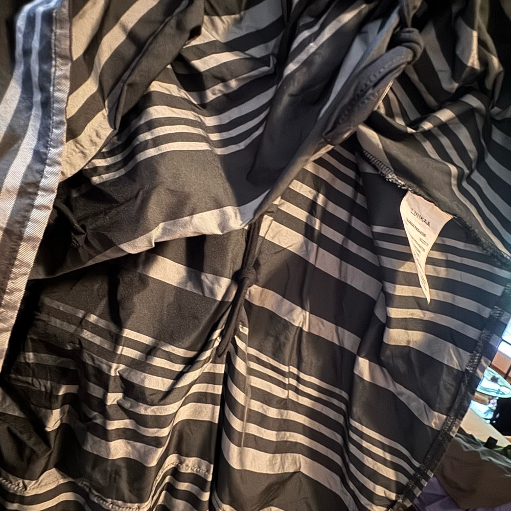 Dress Up! Luukaa Black & Silver/Gray Striped full sweep Midi Skirt